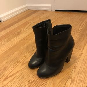 Black heeled booties